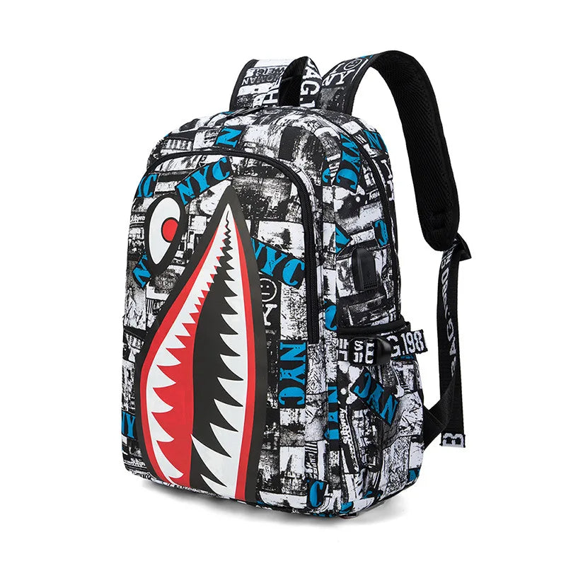 Oxford Cartoon Rucksack – Large Capacity School Backpack