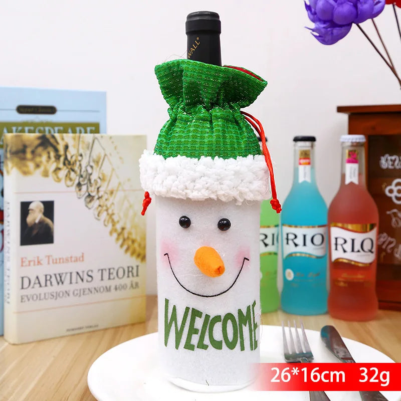 Red Christmas Bottle Cover