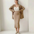 Women’s Elegant Knitted Two-Piece Winter Set