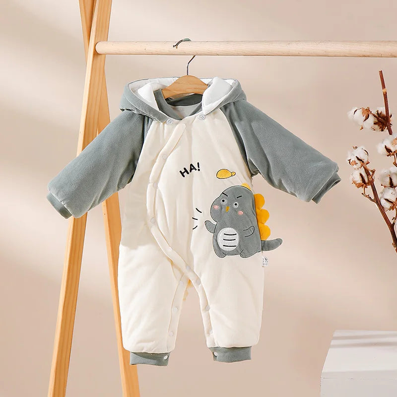 Unisex Winter Knitted Baby Jumpsuit