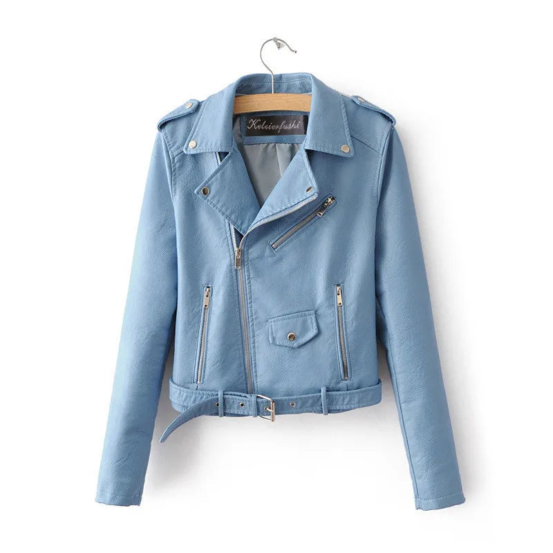Women’s Mustard PU Motorcycle Jacket