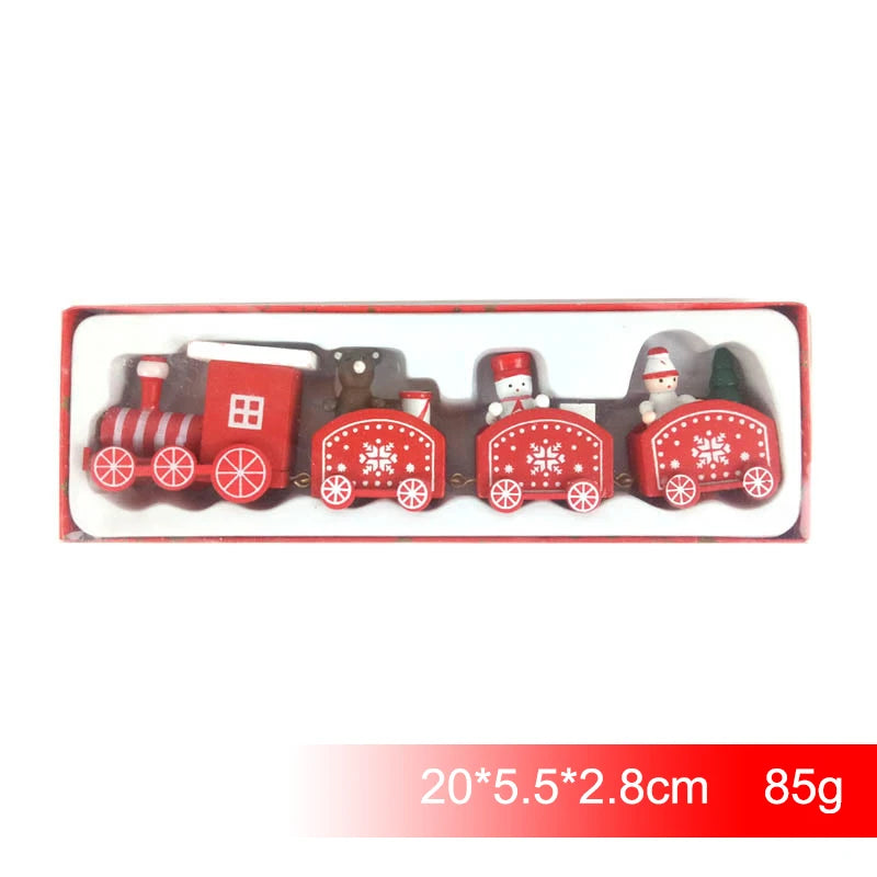 Merry Christmas Wooden Train Ornament