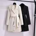 Women’s V-Neck Lapel Long Sleeve Office Dress