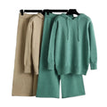 Women’s Casual Knitted Hooded Set
