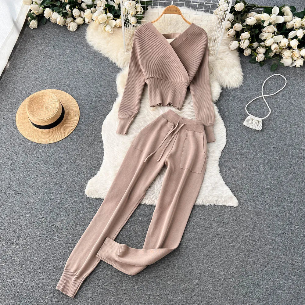 Women’s Sparkling Knit Two-Piece Set