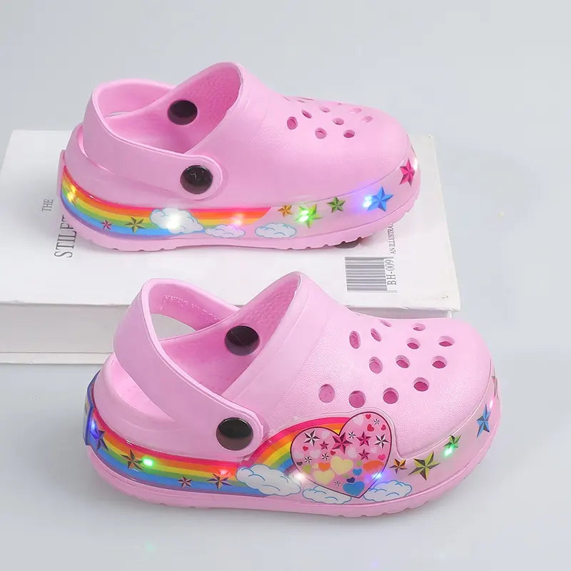 Kids' LED Plush Clog Shoes