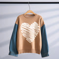Women’s Oversized Thick Knit Denim-Style Sweater