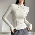 Women’s Slim-Fit Long-Sleeve Sports Fitness Top