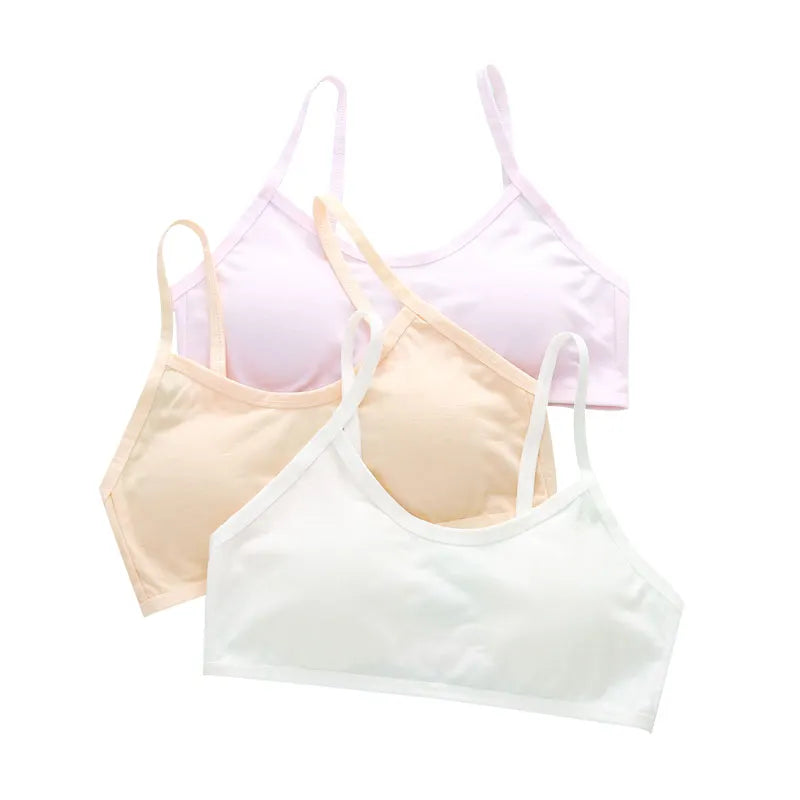 Minimalist Solid Color Girls' Bra