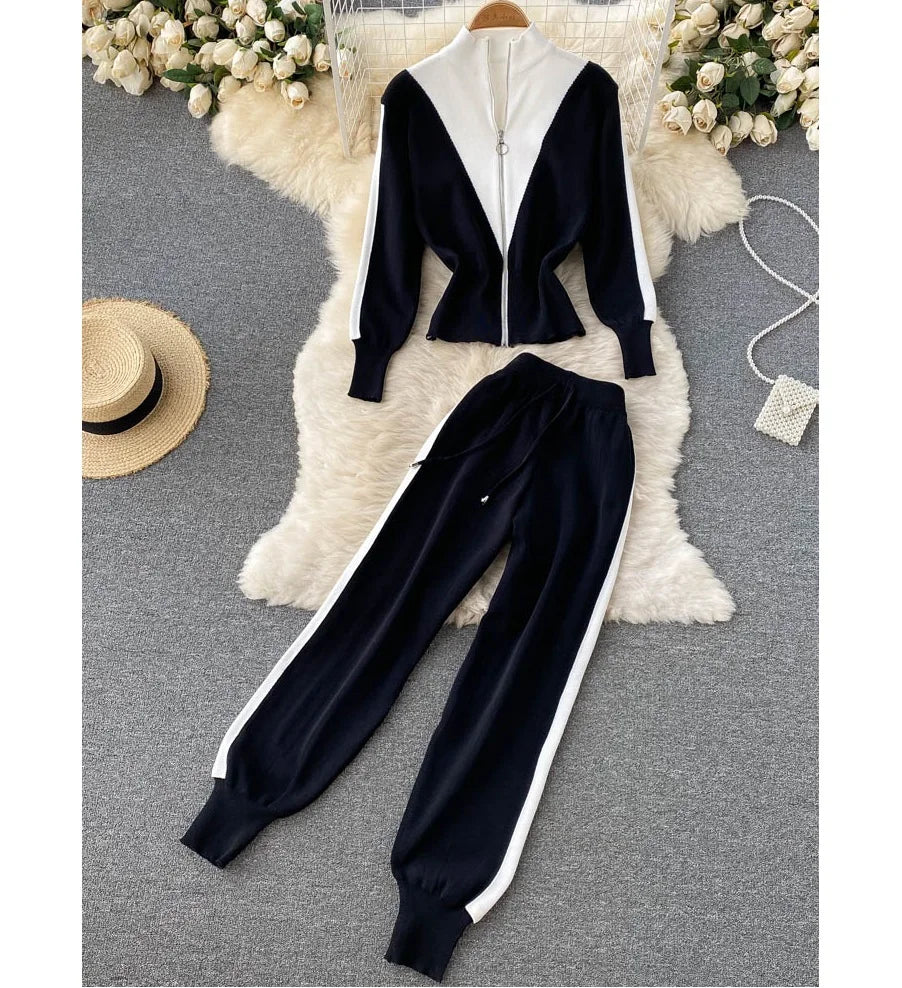 Women’s Knitted Two-Piece Sweater Set