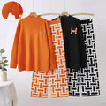 Women’s Knitted Long Sleeve Top & Skirt Co-Ord Set