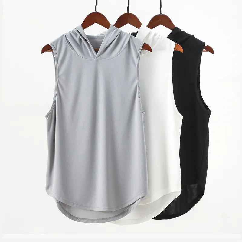 Men's Summer Muscle Hoodie Vest