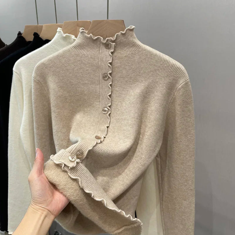 Women’s Long Sleeve Turtleneck Knitted Sweater