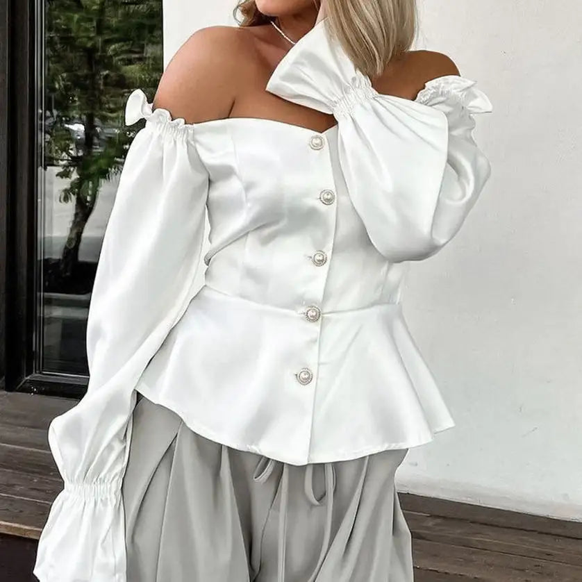 Elegant Off-Shoulder Women's Blouse