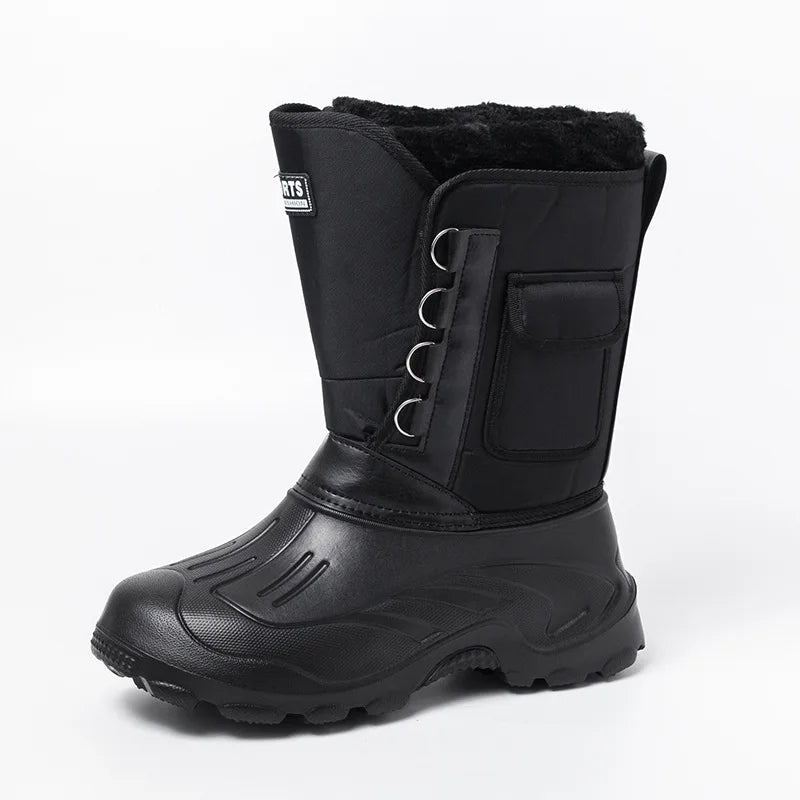 Men’s Non-Slip Detachable Fleece Waterproof Winter Boots
