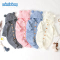 Ultra-Soft Knitted Baby Romper with Hoodie