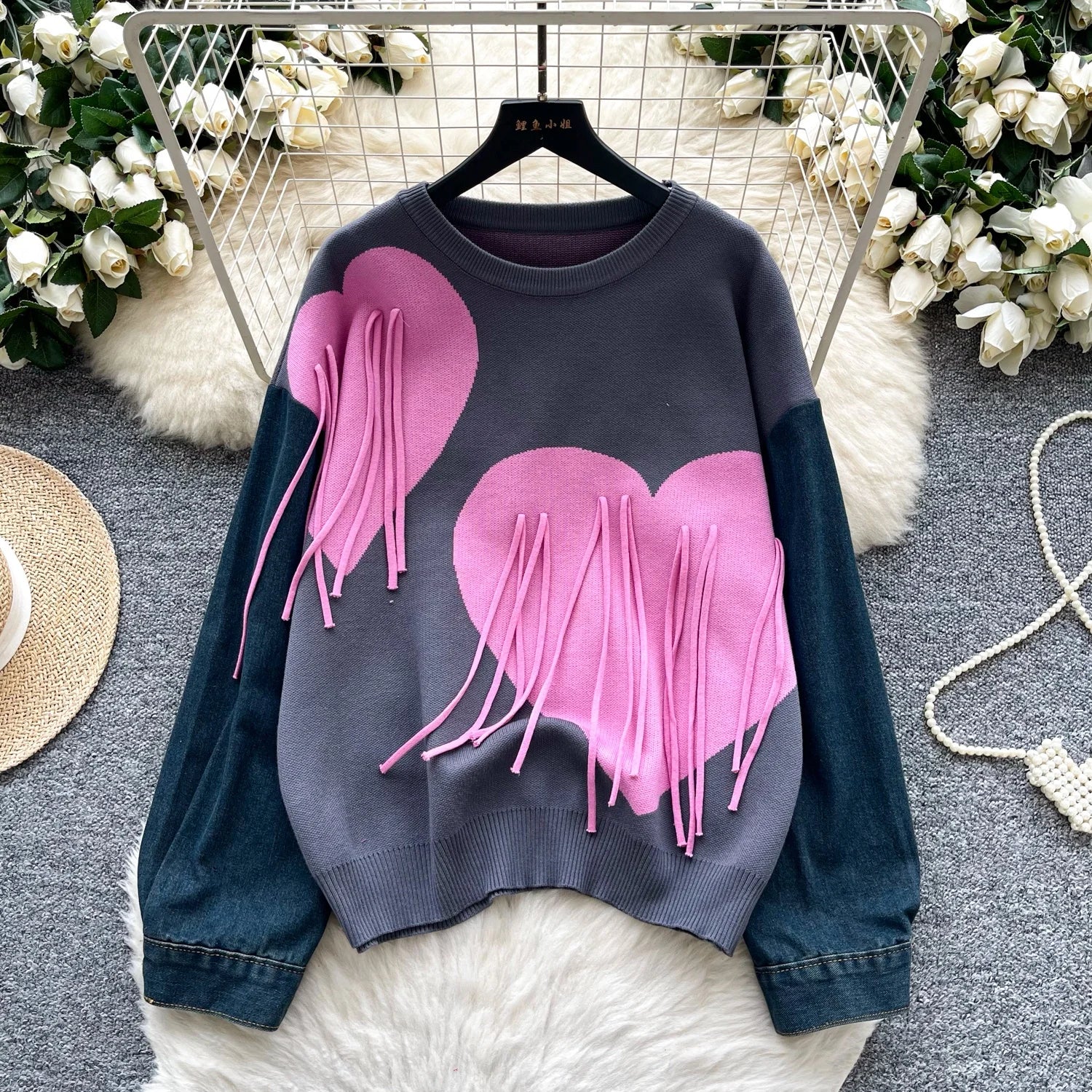 Women’s Cozy Love Tassel Knit Sweater