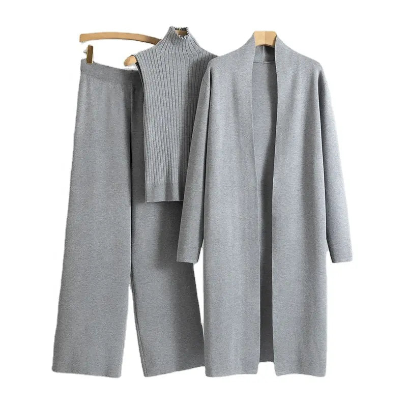 Women Casual Three-Piece Set Lazy Temperament Knitted Suit Fall/Winter