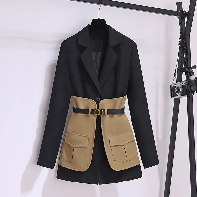 Women’s Autumn Chic Mid-Length Blazer