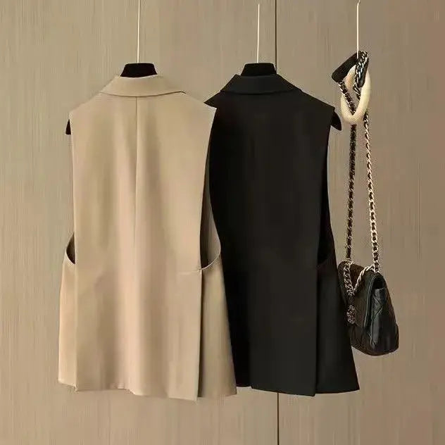 Loose-Fitting Sleeveless Vest