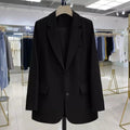 Solid Black Casual Jacket
