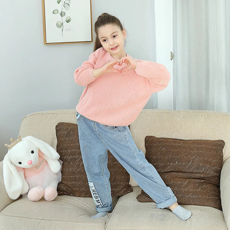 Kids’ 100% Cotton Knitted Pullover Sweater