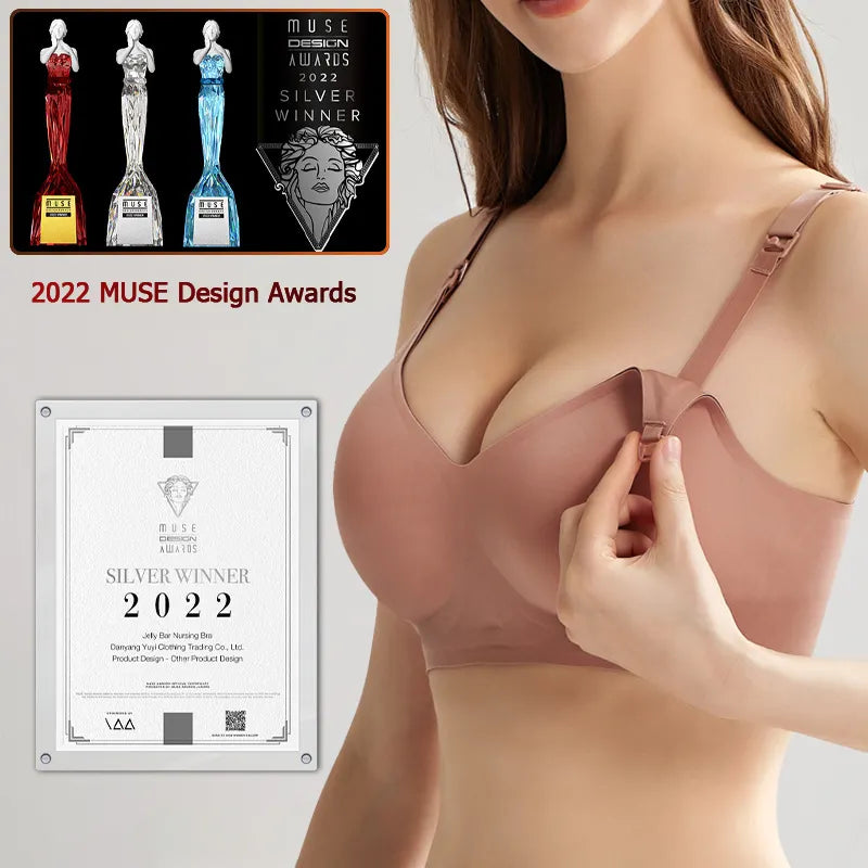 Seamless No Wire Soft Breastfeeding Smooth Ultra Maternity Nursing Sports Bra for Breastfeeding
