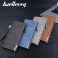 Wallets Baellerry Personalized Design Men's Handbag Multi Card Position Frosted Leather Wallet With Wrist Strap Card Holder