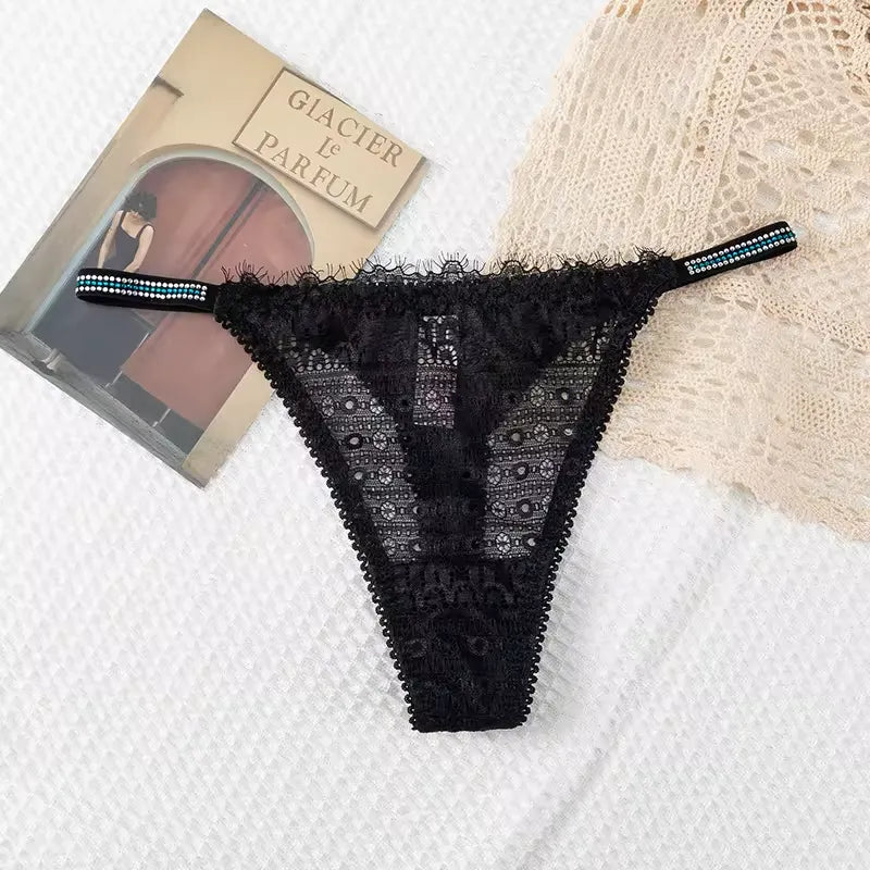 Female Thin Belt G-strings Underwear Soft Breathable T-back Solid Lingerie Women Sexy Panties Screw Thread Cotton Thongs Female