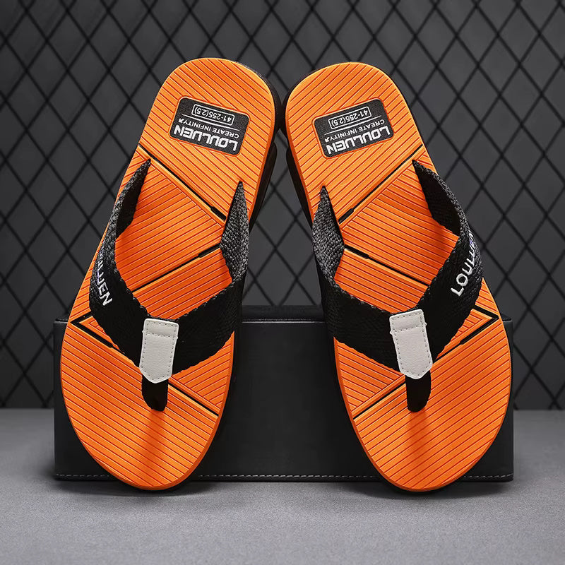 Anti-Slip EVA PU Insoles Quality Rubber Nylon Hard-Wearing Flip Flops Casual