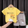 Kids' Short Sleeve Cotton 2-Piece Suit