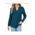 Fashion Elegant Ladies Long-Sleeved Shirt Top Casual Formal Business Work Wear V Neck Shirts