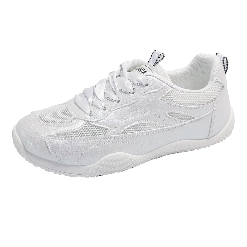 American Style Large Size White Sneakers Women Breathable Soft EVA Sports Flat Shoes Lace-Up Winter