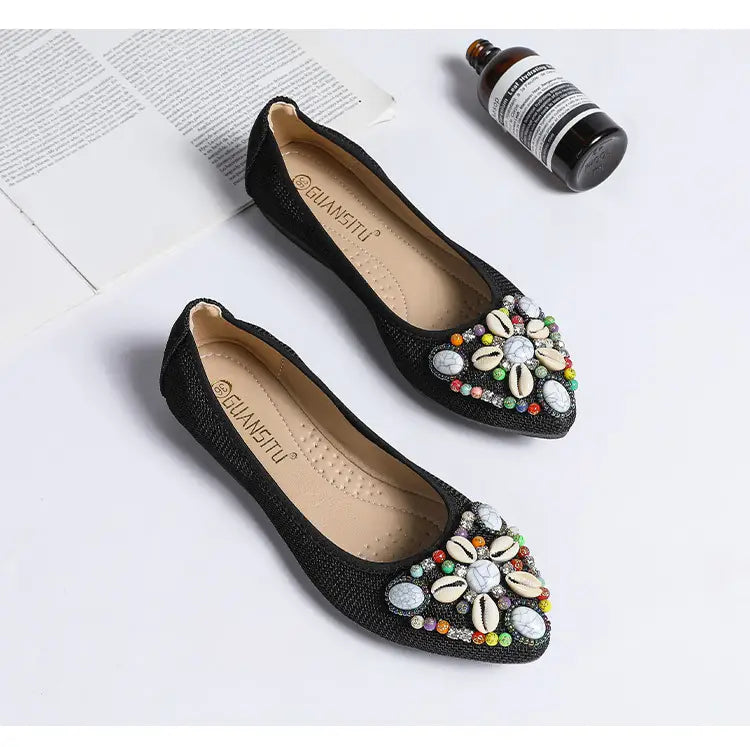 Plus Size 33-43 Women Flats Shoes Loafers Slip on Flat Shoes Ballet Flats Comfortable Ladies Shoes