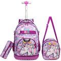 3 Pcs Set Trolley Bag with Pencil case and Lunch Bag
