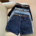 High-Waist Denim Shorts