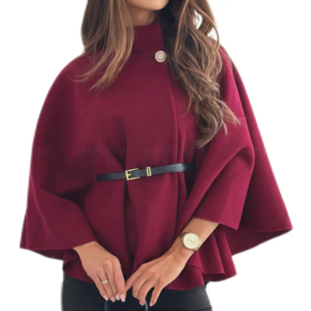 Women’s Woolen Stand-Collar Top