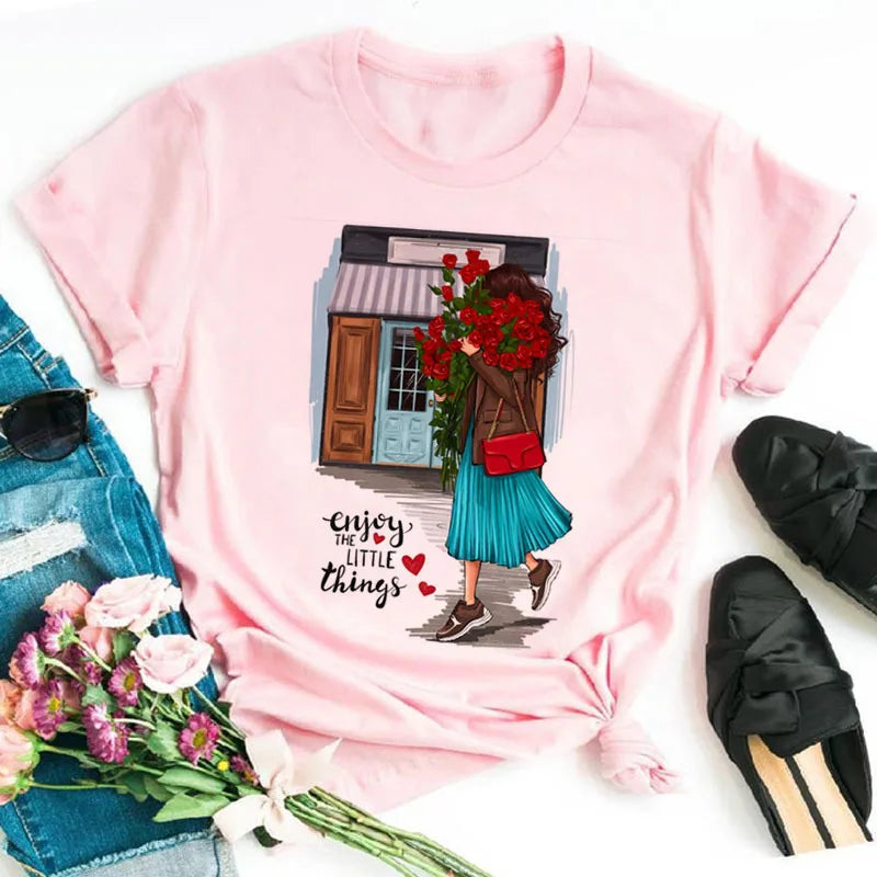 Women's Vintage O-Neck Cotton T-Shirts