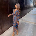 Women’s Floral V-Neck Maxi Dress