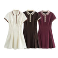 French Waist Pleated Mini Dress