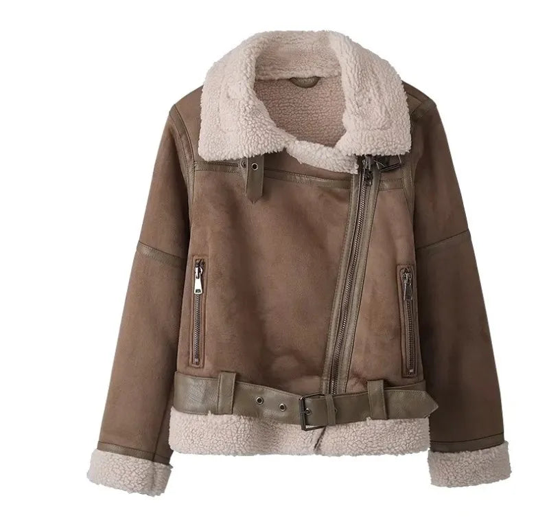 Women’s Fur Leather Winter Coat
