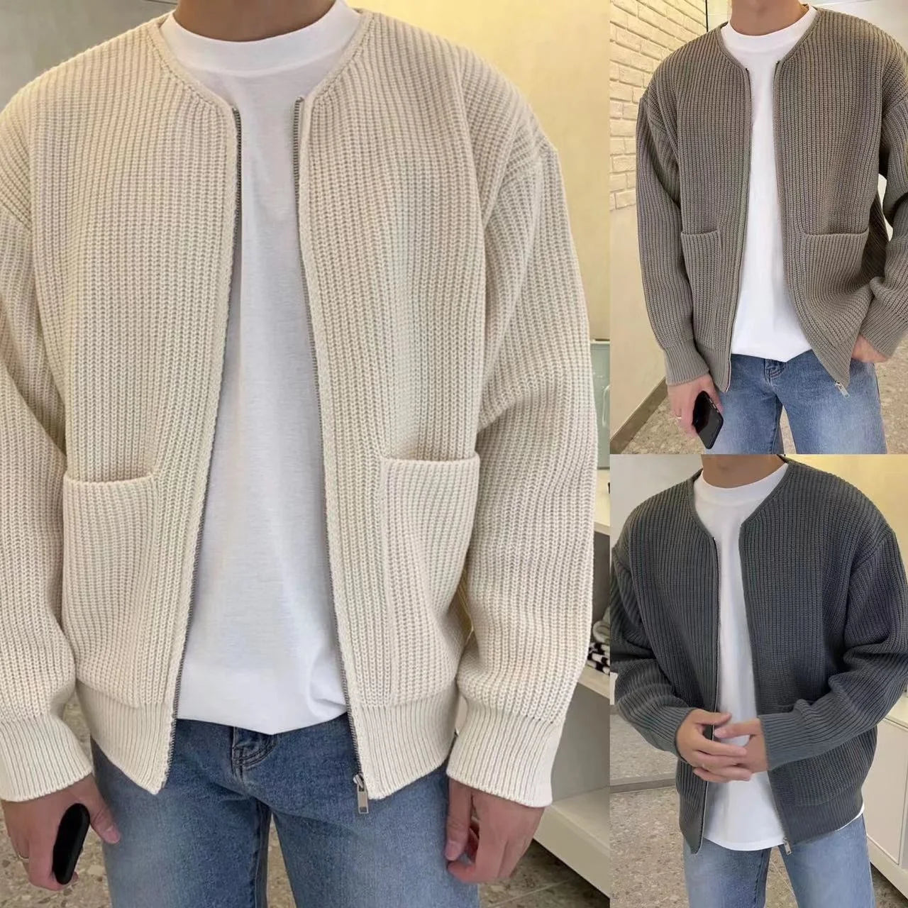 Men’s Knitted Cardigan Sweater