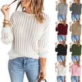 Women’s Crew Neck Long-Sleeve Pullover Sweater