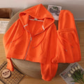 New Short Zipper Sweater Women's Suit sport set for winter season