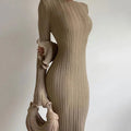 Women’s Backless Knitted Maxi Dress