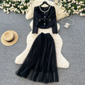 Women Round Neck Waist Cinched Suit for autumn season
