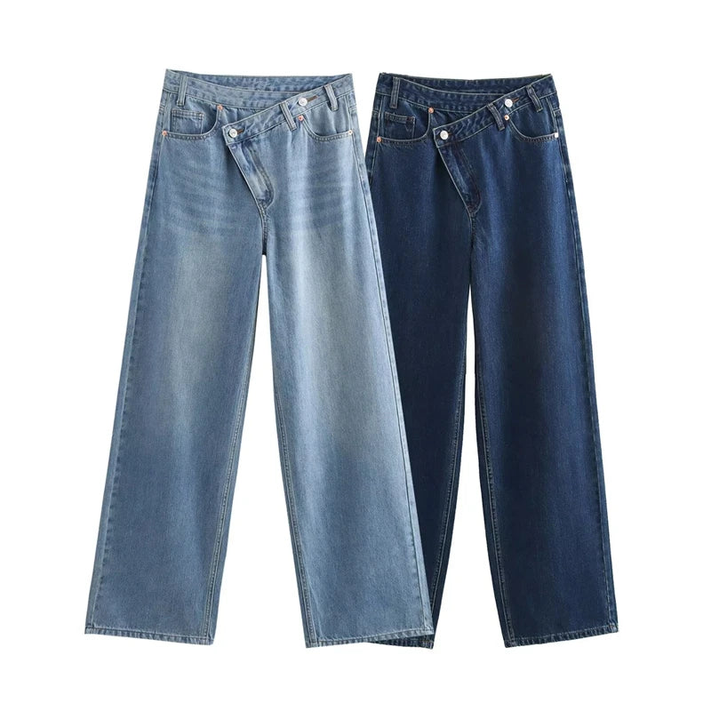 Women’s High-Waist Wide Leg Denim Jeans
