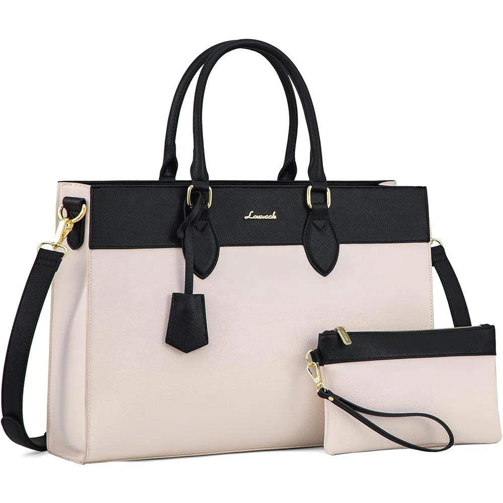 Women’s Waterproof PU Leather Laptop Bag