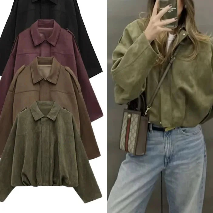 Women Cropped Racing Jackets Coats for winter season