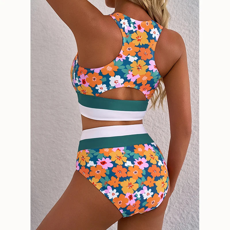 Crop Top Bohemian Swimsuit